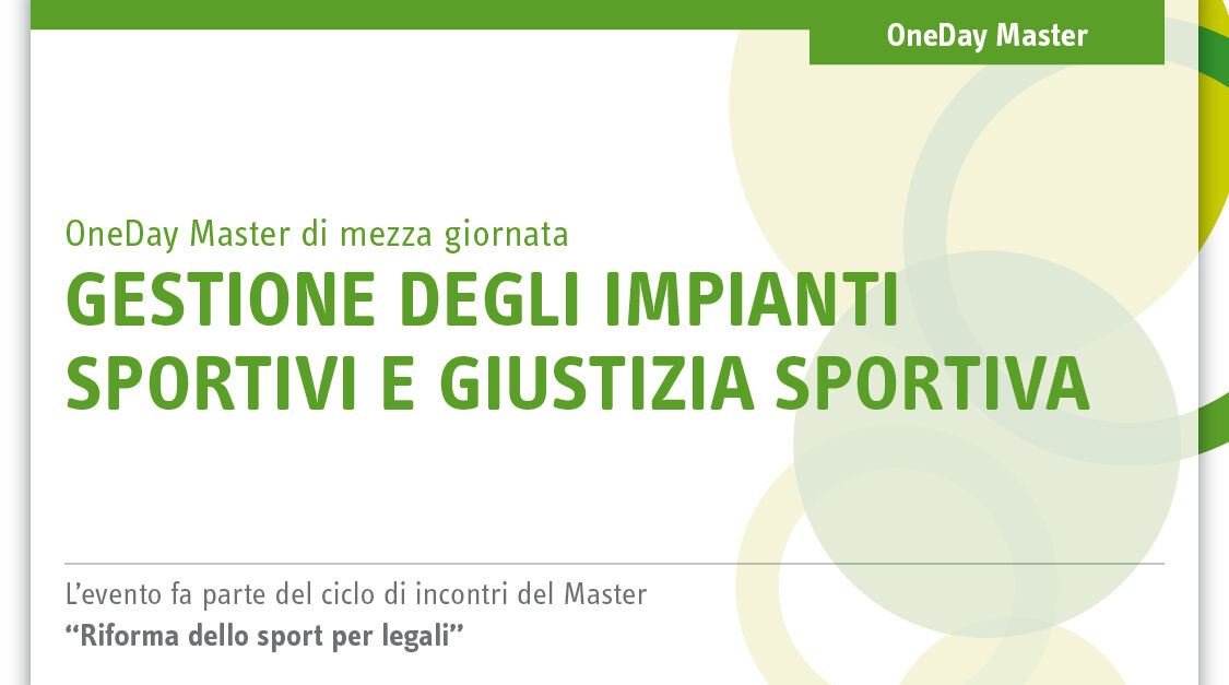 Immagine Gestione degli impianti sportivi e giustizia sportiva | Euroconference
